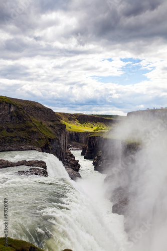 Gullfoss Waterfall in the Golden circle of Iceland