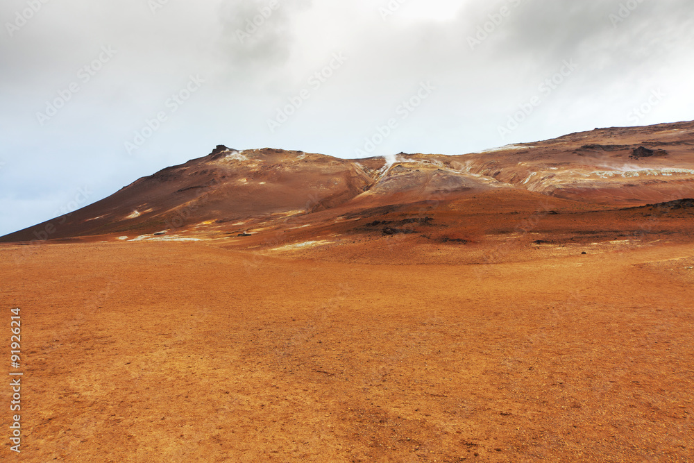Volcanic landscape Namafjall, Iceland (Stinky pits)