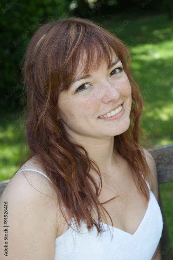 A very beautiful bride with red hair A very beautiful bride with red hair