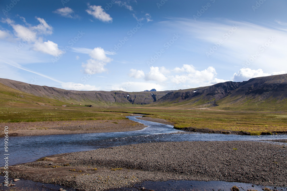 Icelandic seascape archipelago