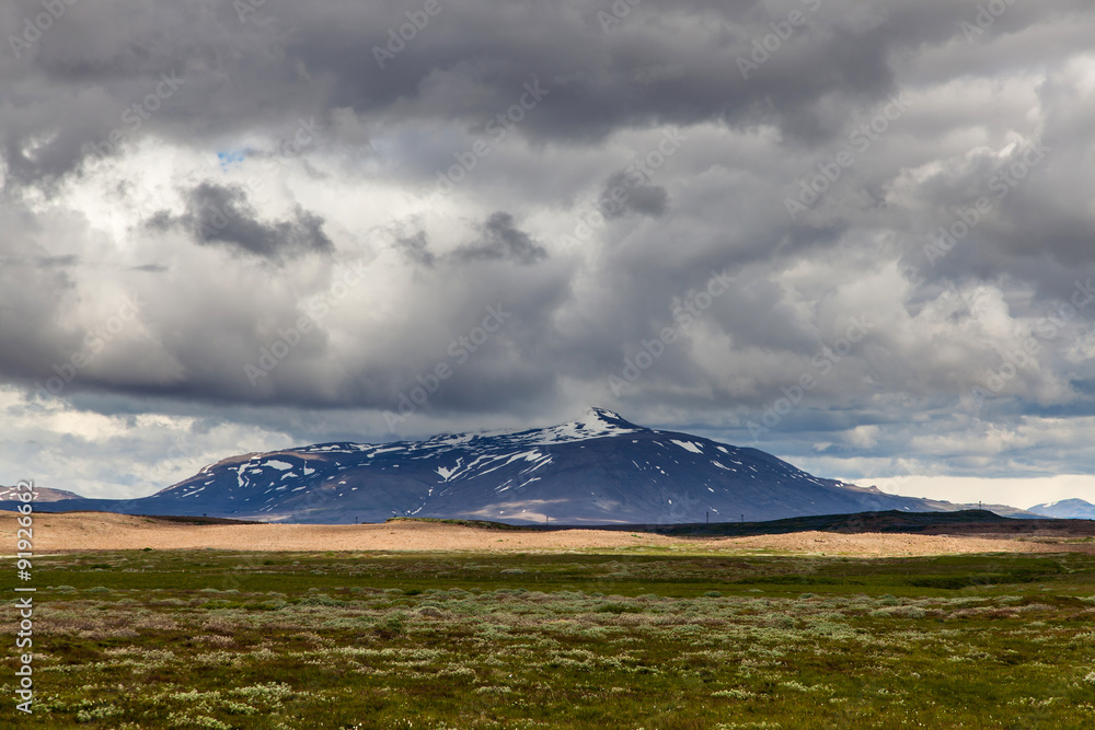 Stone and ash wasteland - volcanic landscape Stone and ash wasteland - volcanic landscape