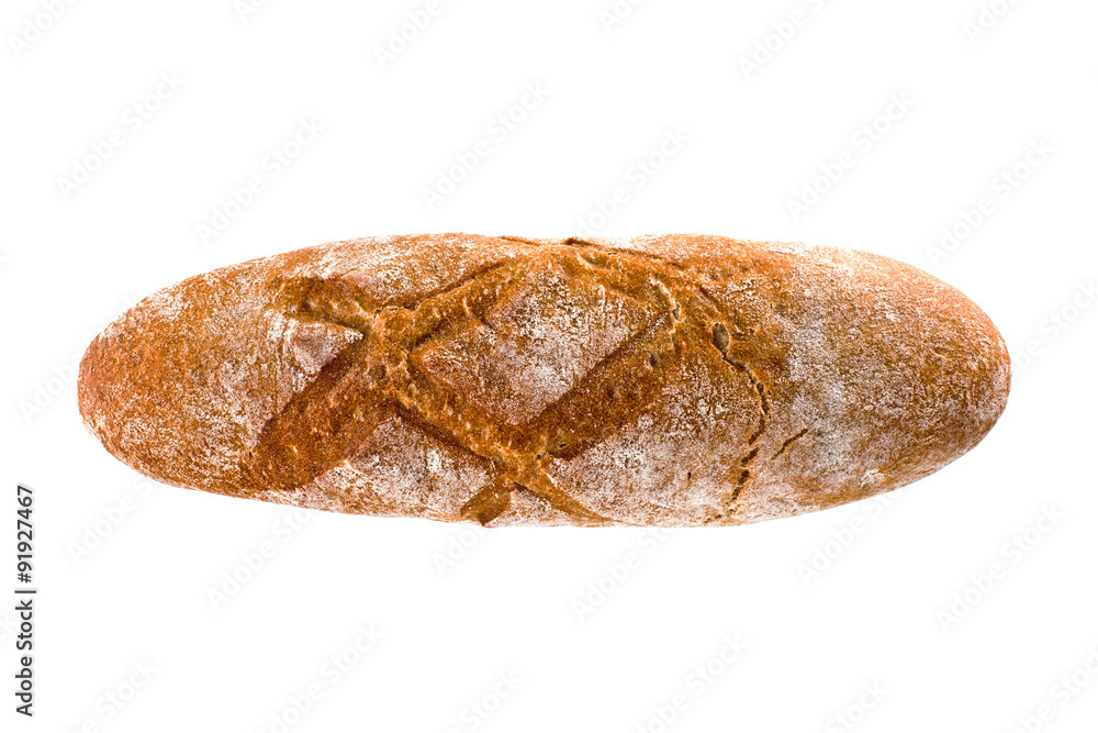 Loaf bread isolated on white Loaf bread isolated on white