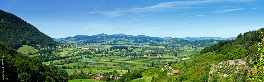 Aerial view of villages and nature Aerial view of villages and nature