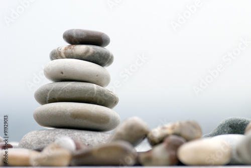 Photography Decorative stone isolated on white studio background - macro shot, shallow depth