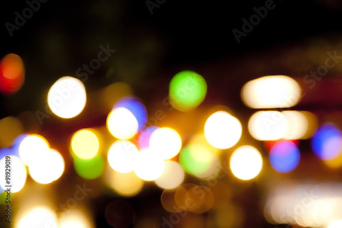 city lights blurred bokeh background © sasaperic
