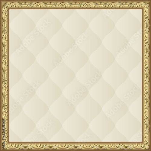 creamy pattern with golden frame