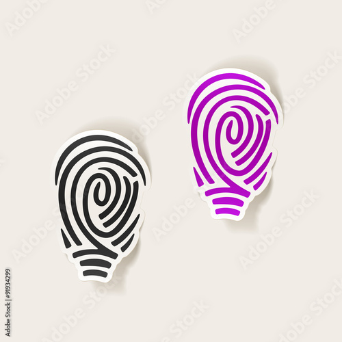 realistic design element: fingerprint