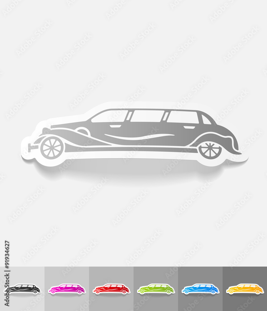 Naklejka premium realistic design element. limousine