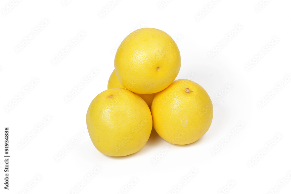 grapefruit and slice with leaves isolated grapefruit and slice with leaves isolated
