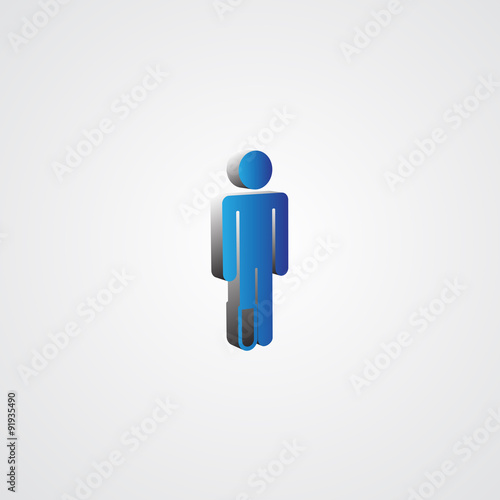 Blue 3d Foot illustration