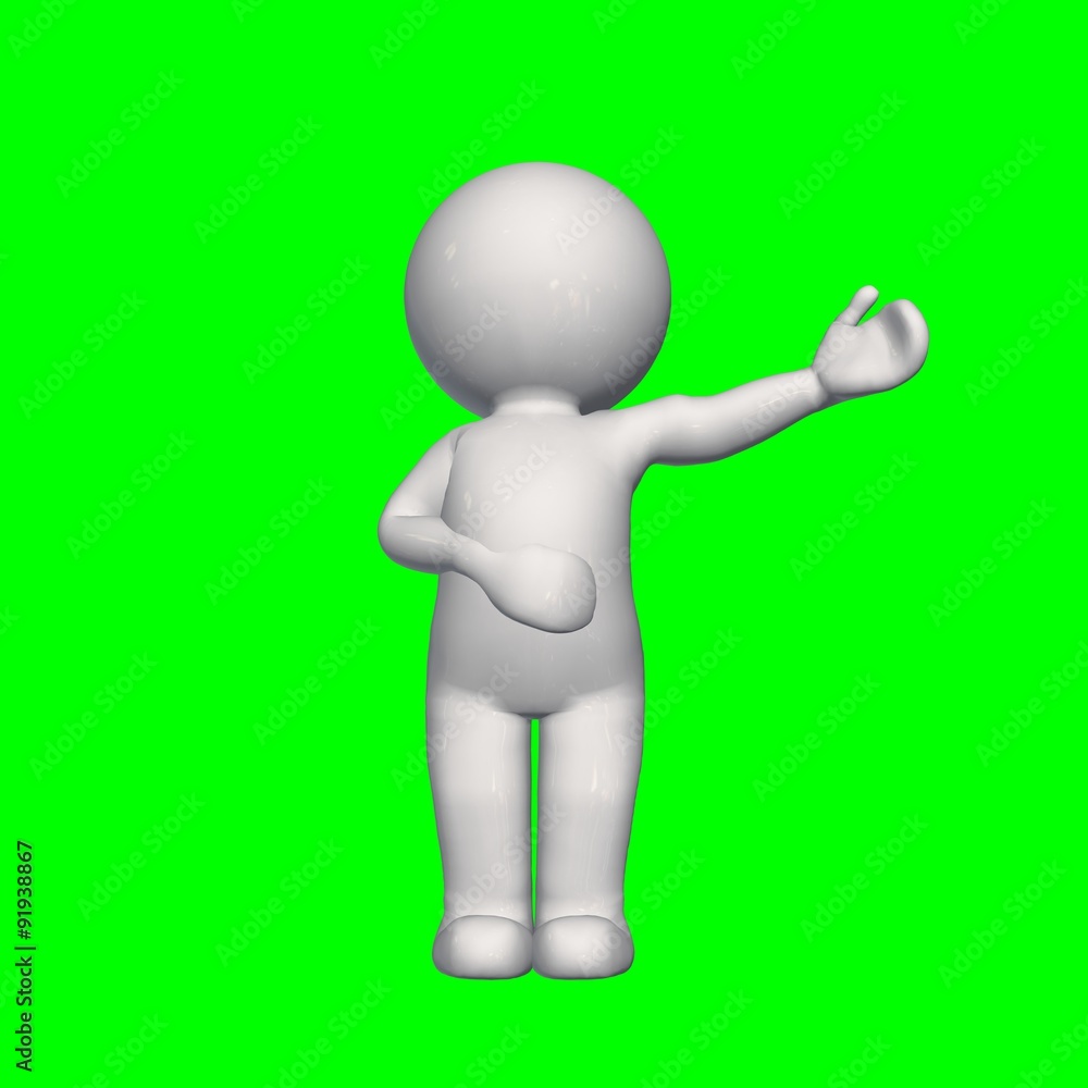 3D people - speech 2 - green screen 3D people - speech 2 - green screen