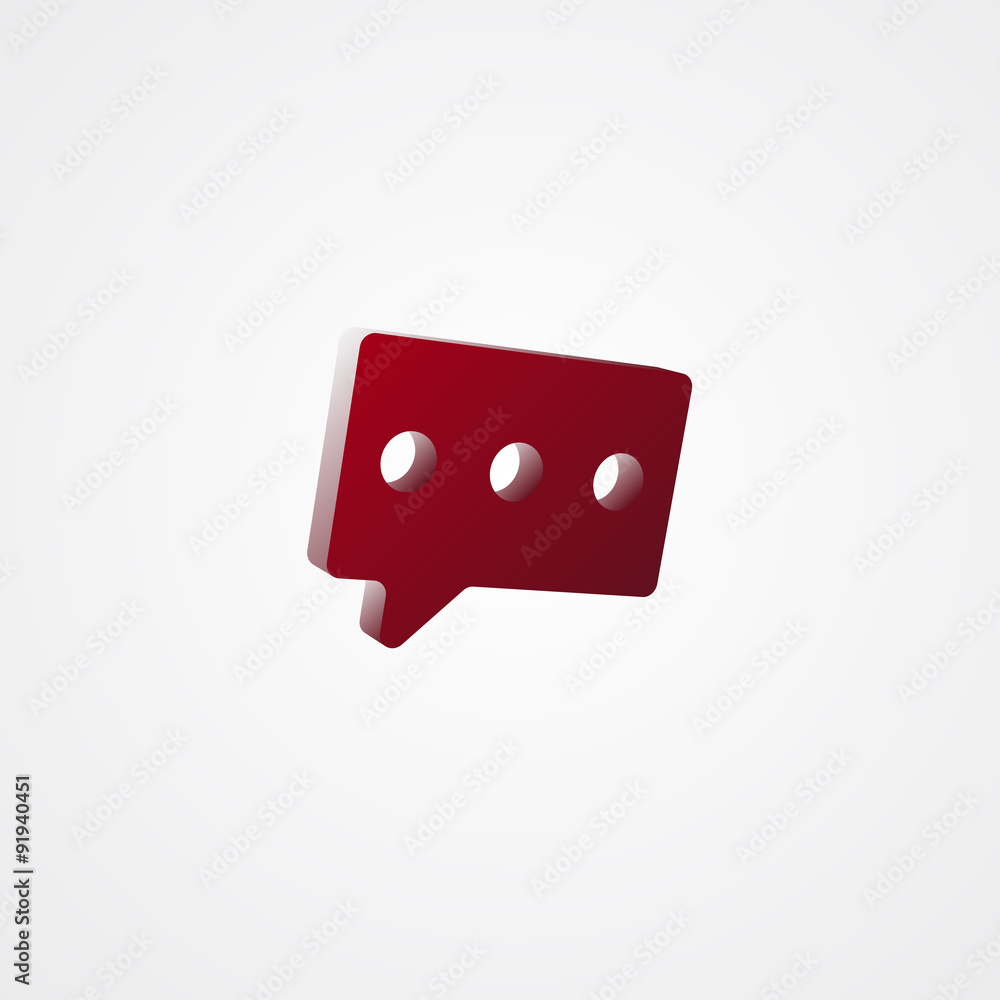 Message Red 3d illustration Message Red 3d illustration