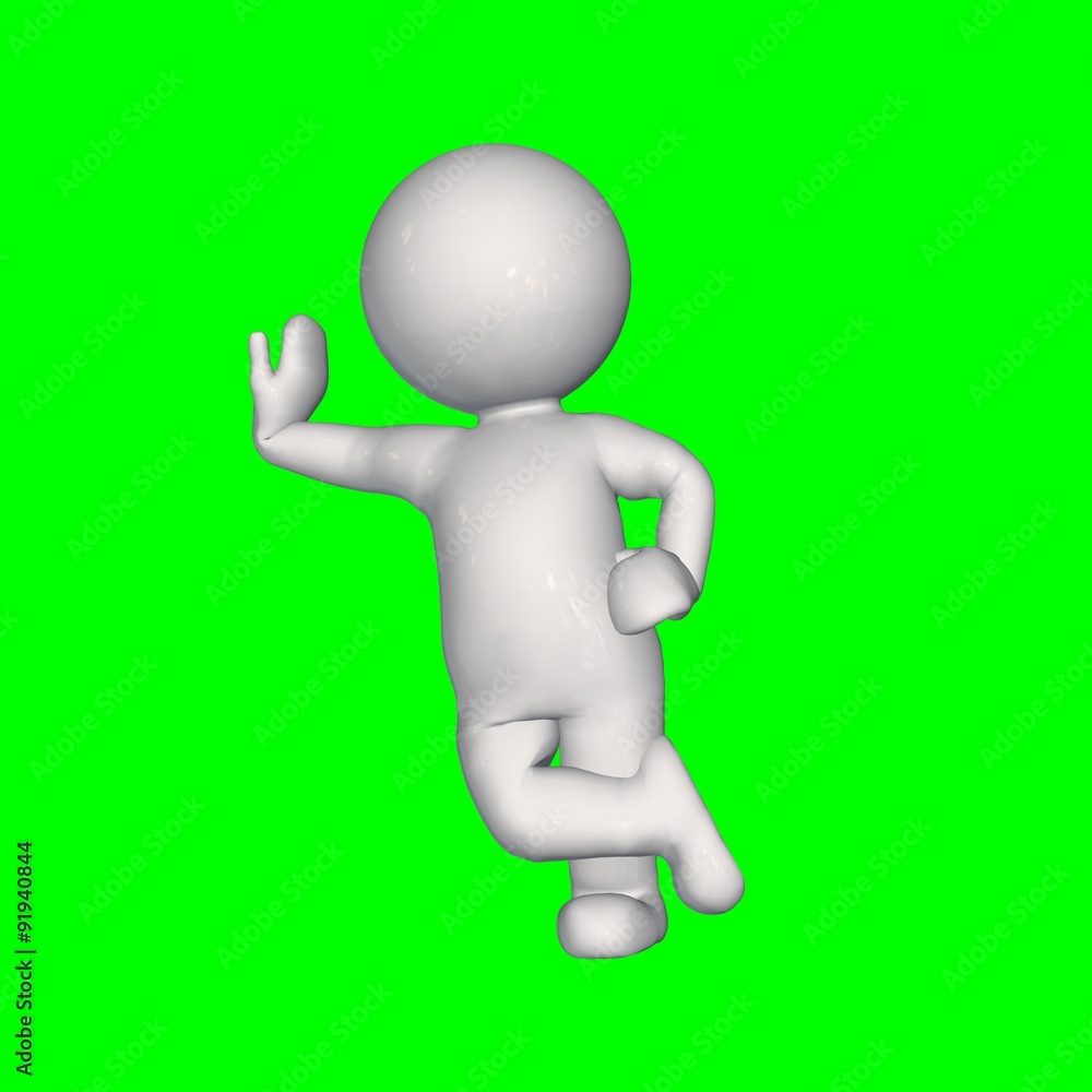 3D people - lean 3 - green screen 3D people - lean 3 - green screen