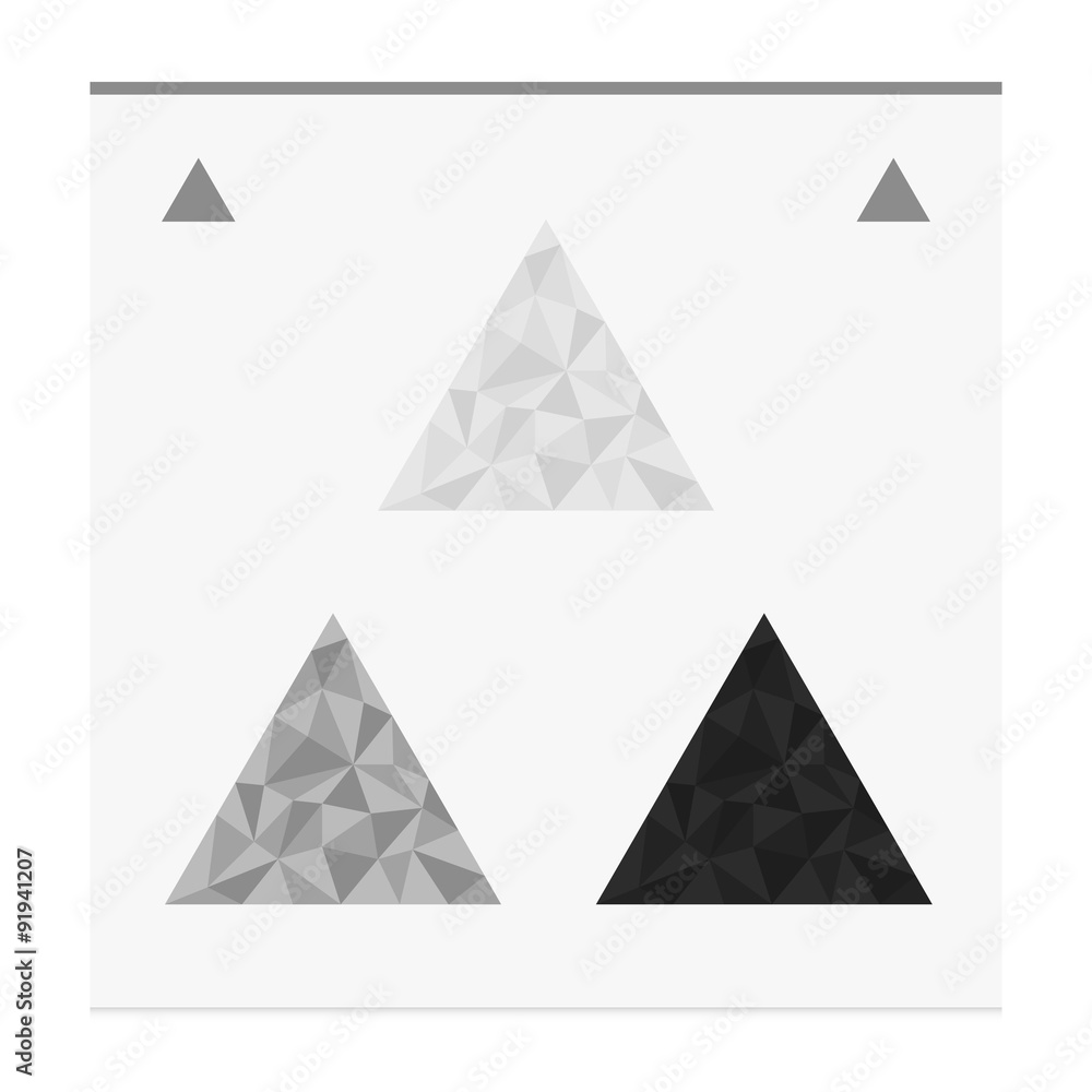 Geometric shape from triangles. Set of triangles Geometric shape from triangles. Set of triangles