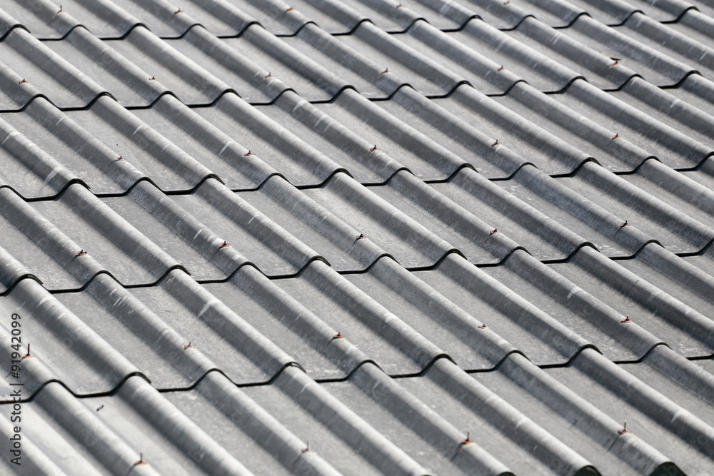 Old weathered tile roof. Old weathered tile roof.
