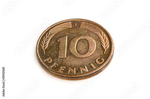 Tableau sur toile 10 Pfennig freigestellt