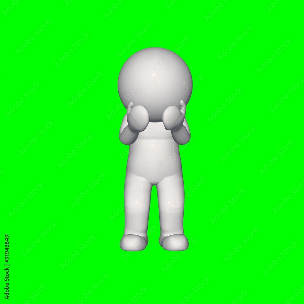 3D people - cry 2 - green screen 3D people - cry 2 - green screen