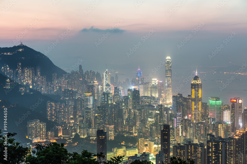 Obraz premium Hong Kong skyline