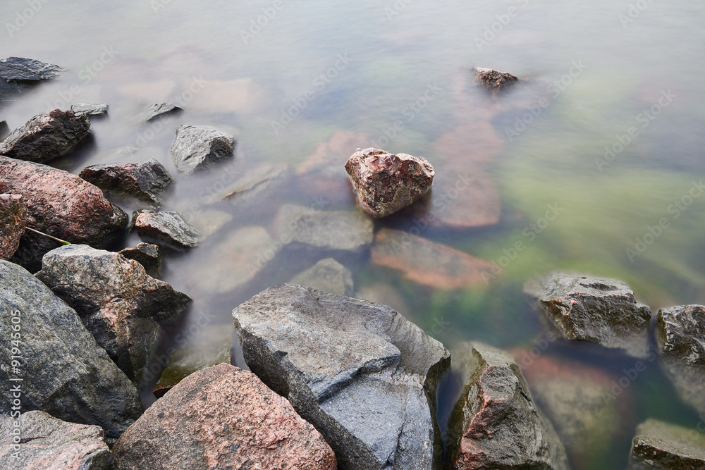 Rocks on the seaside view