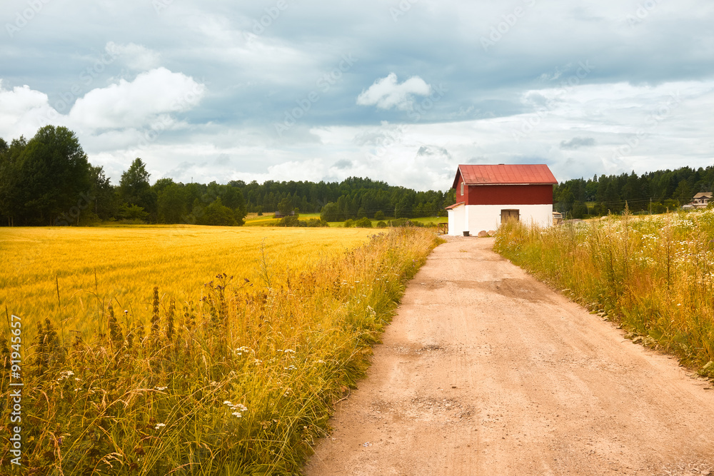 Countryside landscape in Vantaa