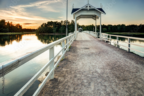 Sunset time in Seurasaari Helsinki photo