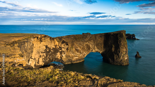 Magnificent rock arch at Dyrholaey, Iceland