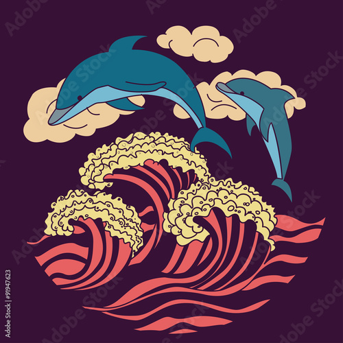 dark purple dolphin icon