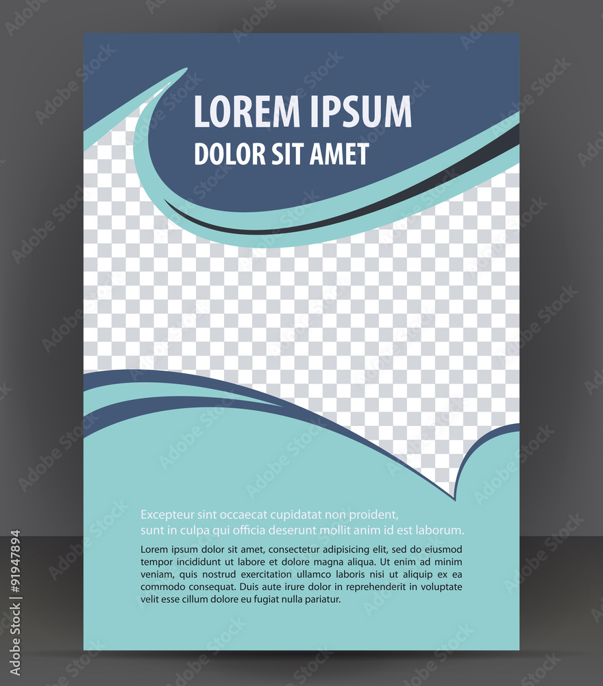 Fototapeta premium Magazine, flyer, brochure, cover layout design print template