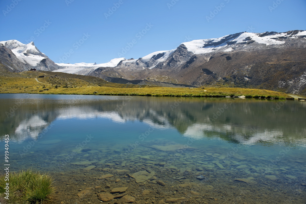 mountain lake in the Swiss Alps