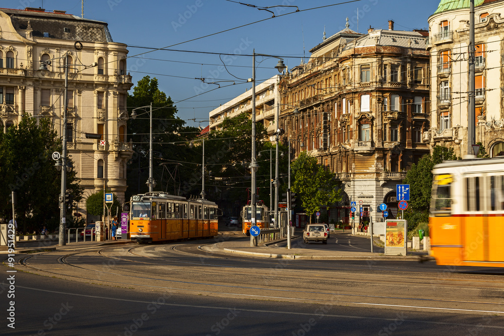 Naklejka premium tram in budapest