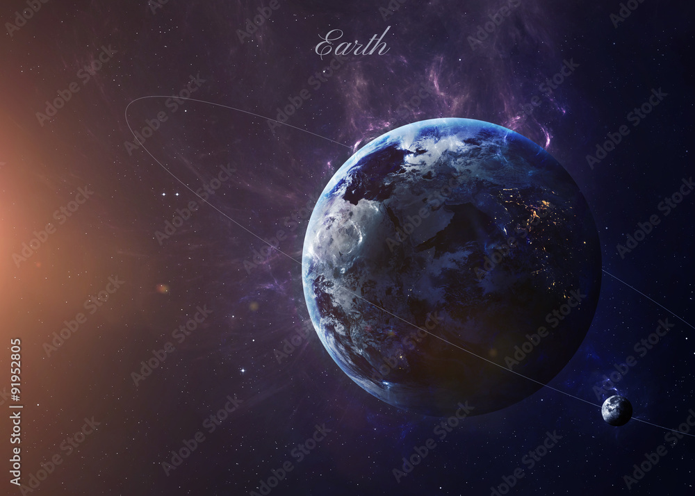 Fototapeta premium The Earth shot from space showing all they beauty. Extremely