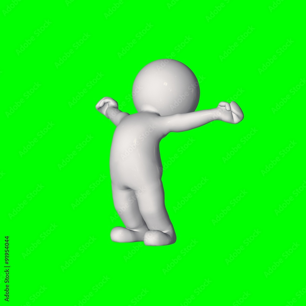 3D people - stretch 4 - green screen 3D people - stretch 4 - green screen