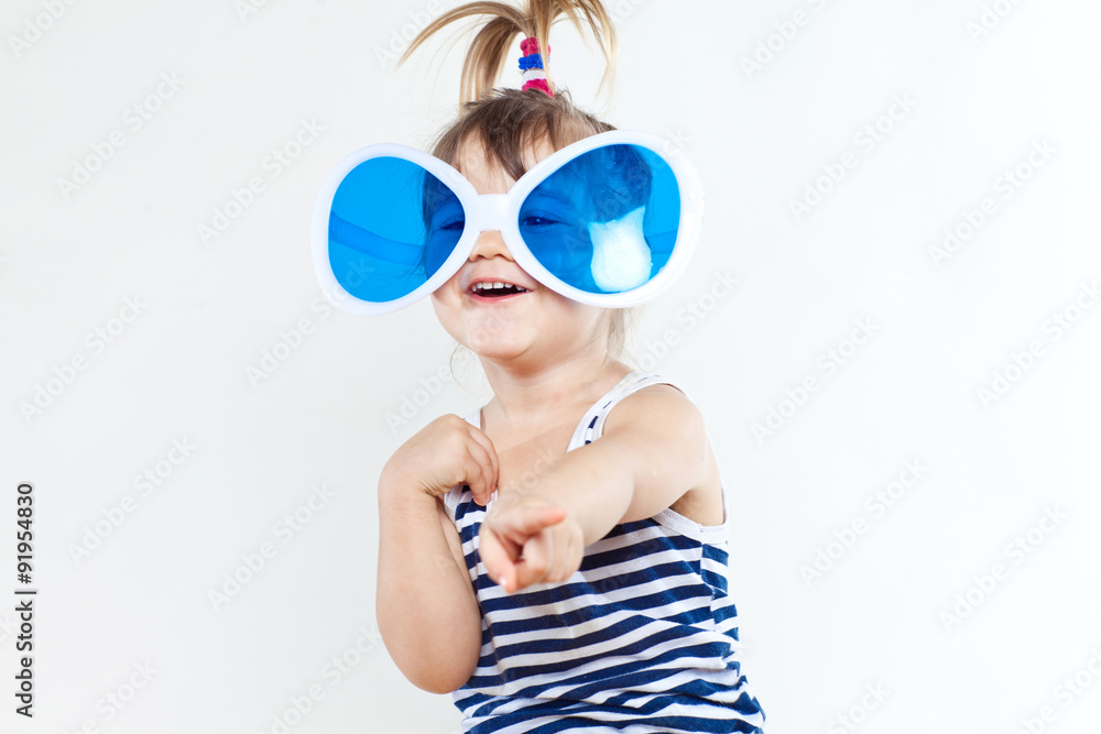 Funny girl in sunglasses