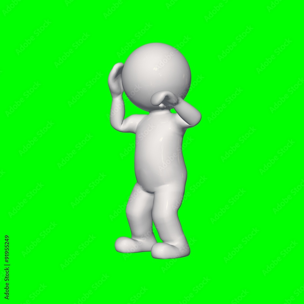 3D people - thinks 7 - green screen 3D people - thinks 7 - green screen