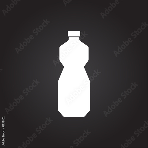 Vector flat sunflower oil bottle 