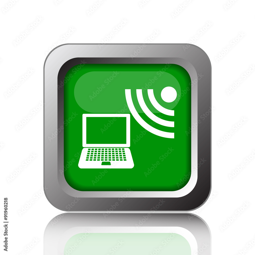 Wireless laptop icon Wireless laptop icon