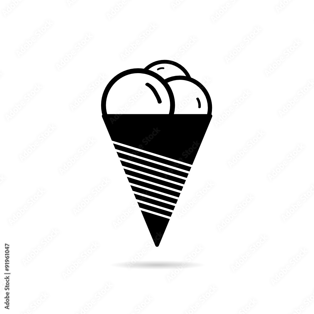 ice cream fresh black vector ice cream fresh black vector