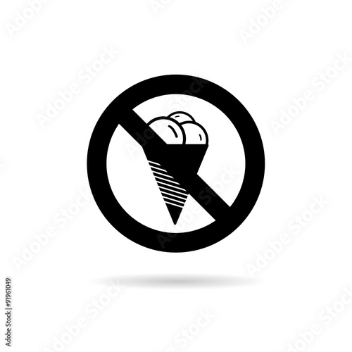 ice cream sign fresh black vector