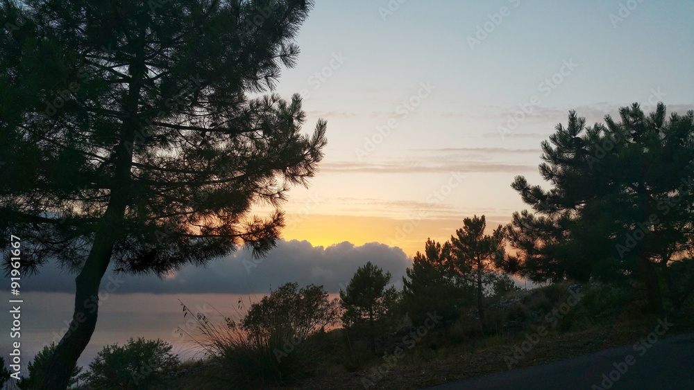Naklejka premium Sunset maratea