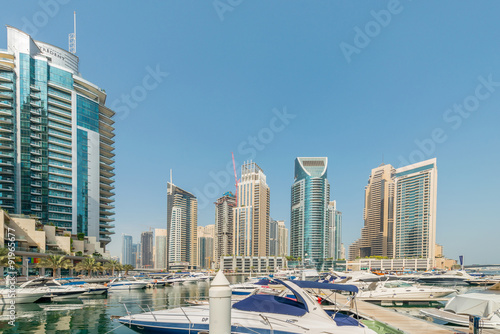 Dubai - AUGUST 9, 2014: Dubai Marina district on August 9 in UAE © Elnur