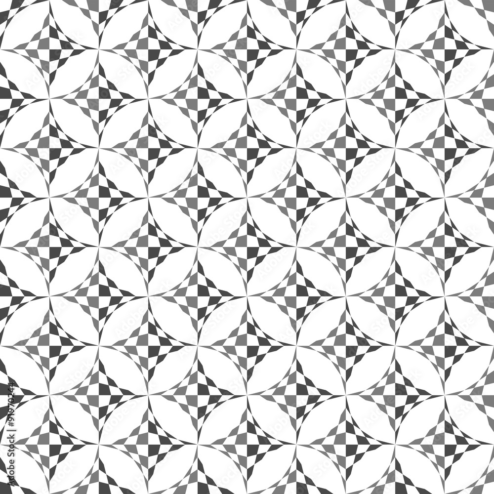 Fototapeta premium Geometric Illusion Seamless Pattern