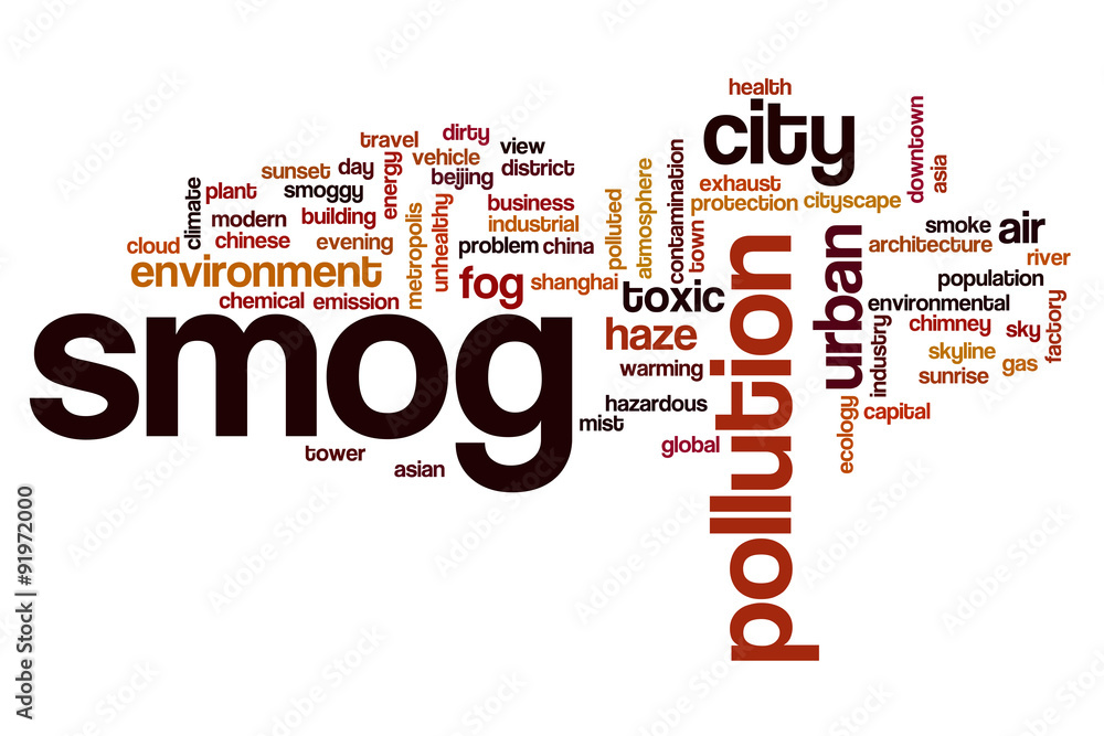 Fototapeta premium Smog word cloud concept