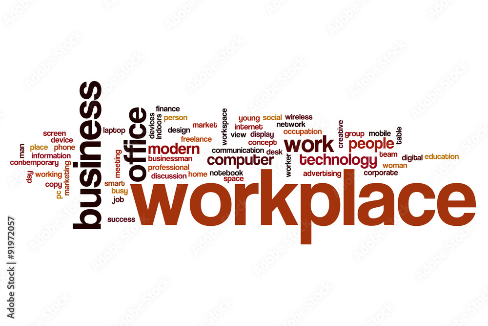 Workplace word cloud concept