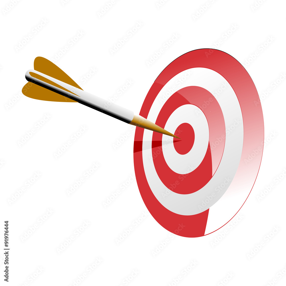 Bullseye Right on Target Vector Illustration
