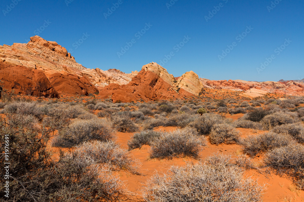 Creamy Red Rock Mountains in Valley of Fire State Park
