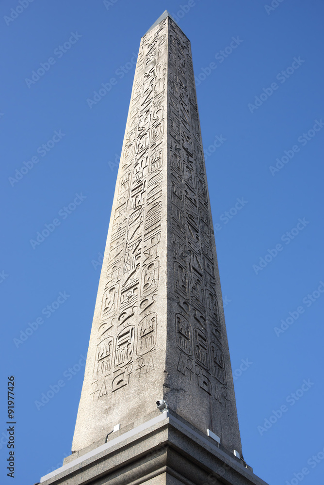 French Obelisque de Louxor at the Place de la Concorde in Paris