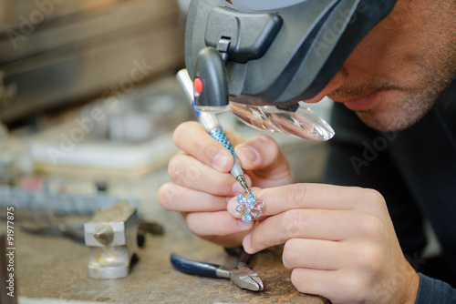 Canvas Print Skilled jeweller