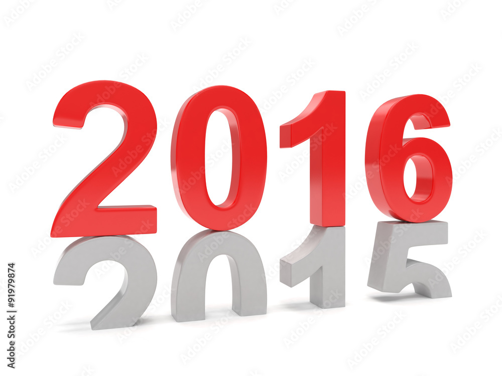 2015-2016 change new year 2016 isolated 2015-2016 change new year 2016 isolated