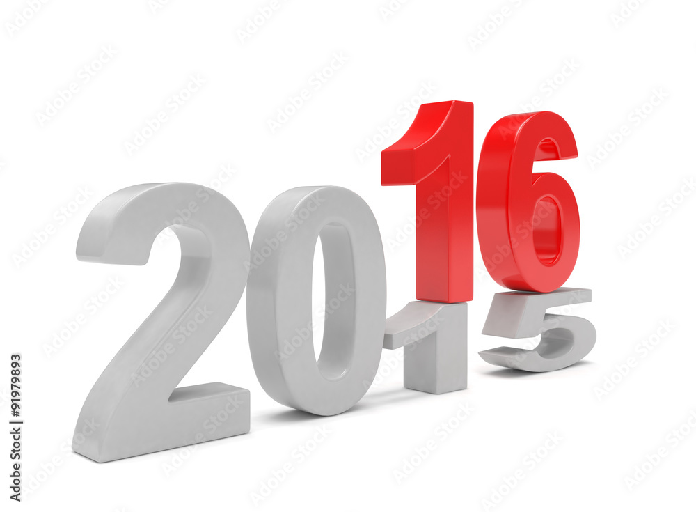 2015-2016 change new year 2016 isolated 2015-2016 change new year 2016 isolated