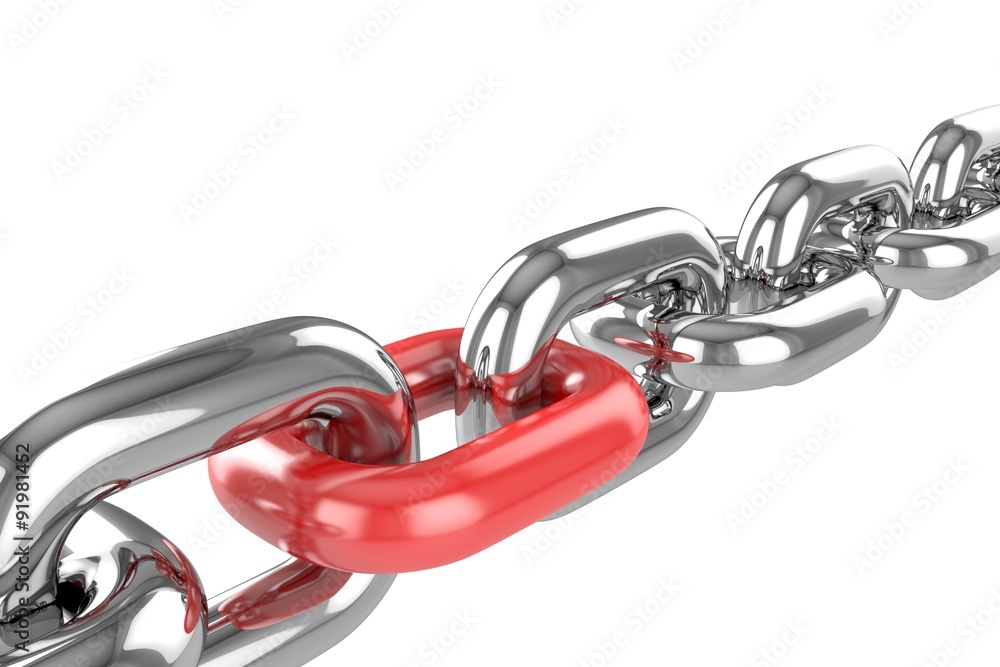 Obraz premium render stainless steel chain